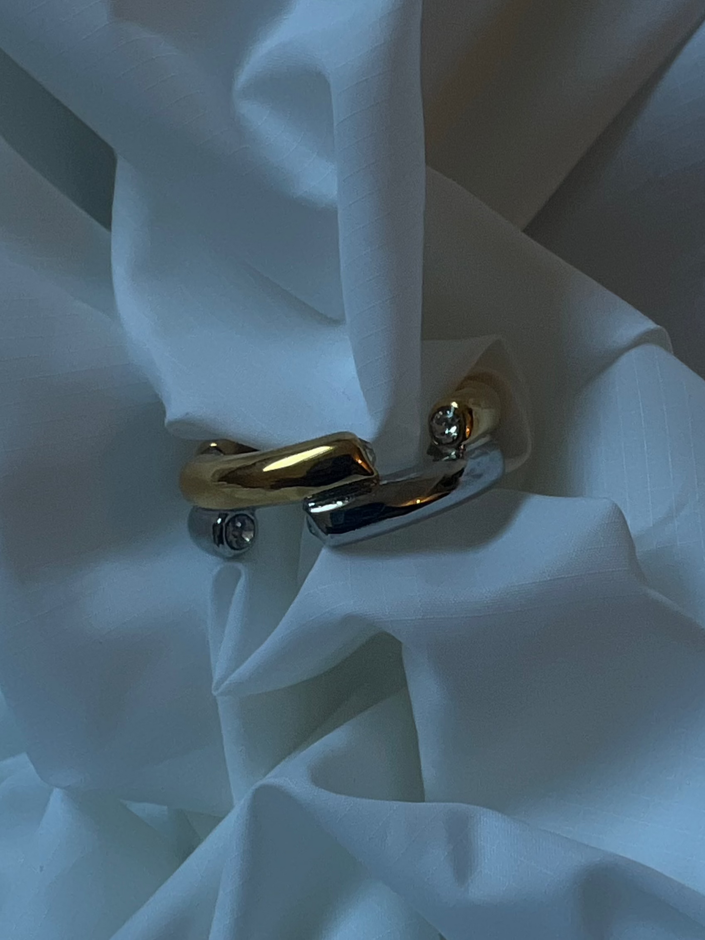 Two toned double ring
