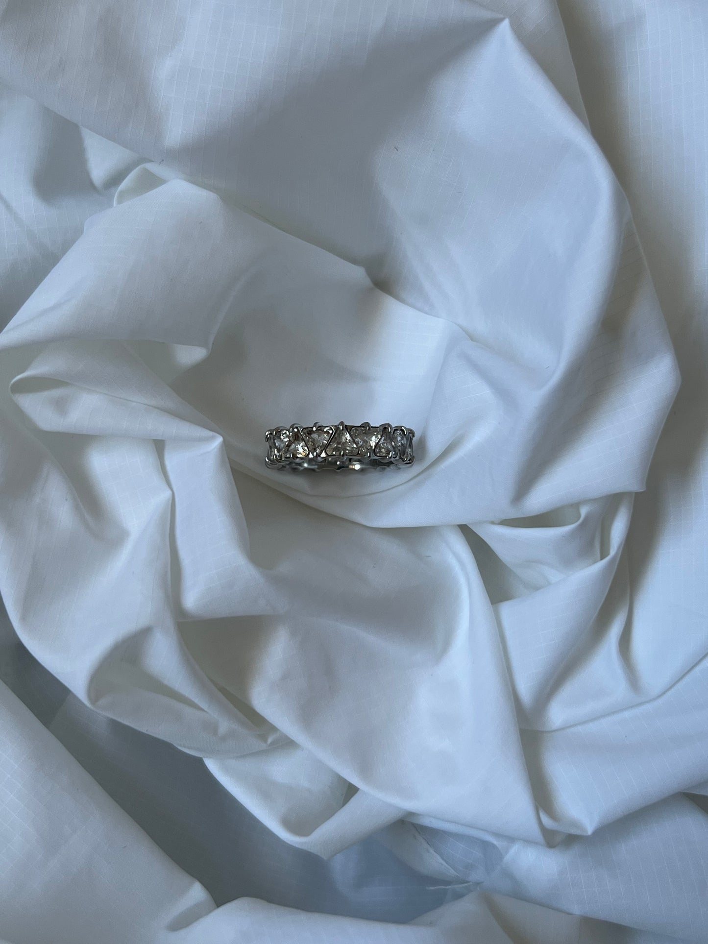 Cubic zirconia band ring